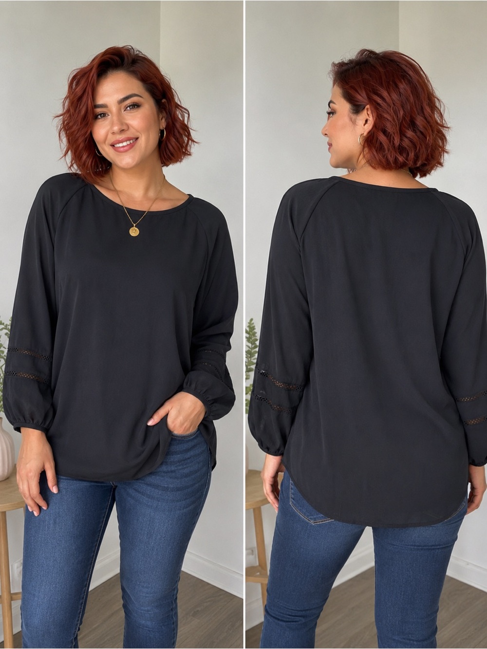 Ann Taylor LOFT Women’s Black Blouse Size M – New With Tags (NWT)